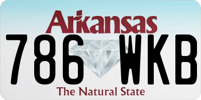AR license plate 786WKB