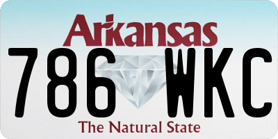 AR license plate 786WKC