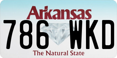 AR license plate 786WKD