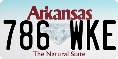 AR license plate 786WKE