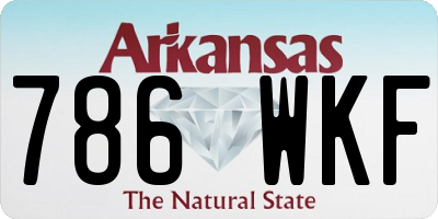 AR license plate 786WKF