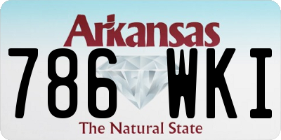 AR license plate 786WKI