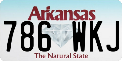AR license plate 786WKJ