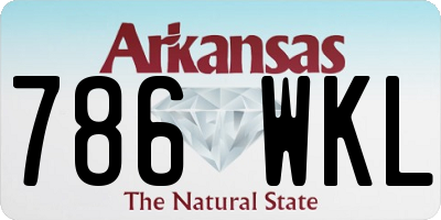 AR license plate 786WKL