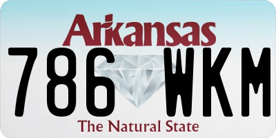 AR license plate 786WKM