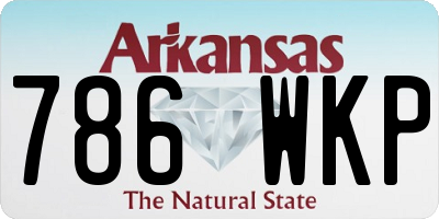 AR license plate 786WKP