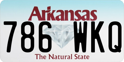 AR license plate 786WKQ