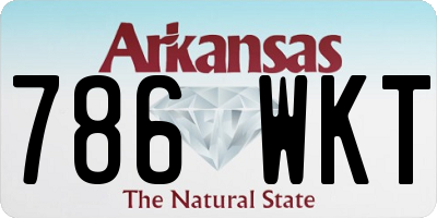 AR license plate 786WKT