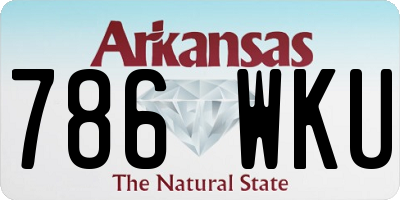 AR license plate 786WKU