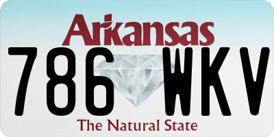 AR license plate 786WKV