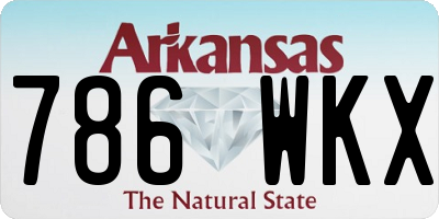AR license plate 786WKX