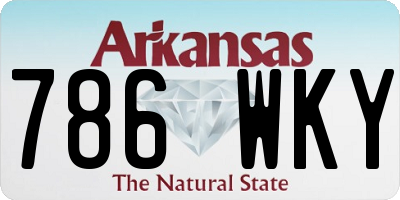 AR license plate 786WKY