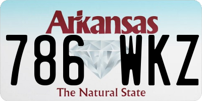 AR license plate 786WKZ