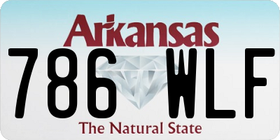 AR license plate 786WLF