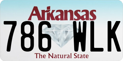 AR license plate 786WLK