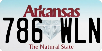 AR license plate 786WLN