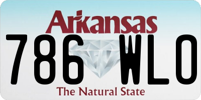 AR license plate 786WLO