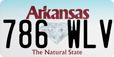 AR license plate 786WLV