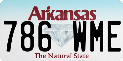AR license plate 786WME