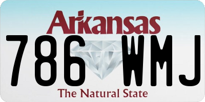 AR license plate 786WMJ