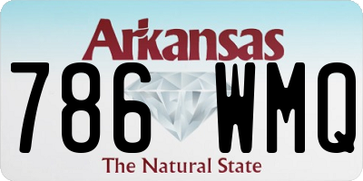 AR license plate 786WMQ