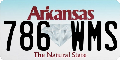 AR license plate 786WMS