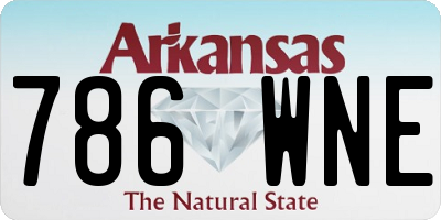 AR license plate 786WNE