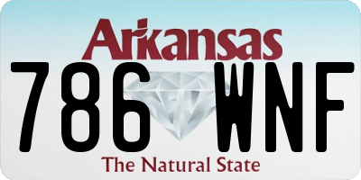 AR license plate 786WNF