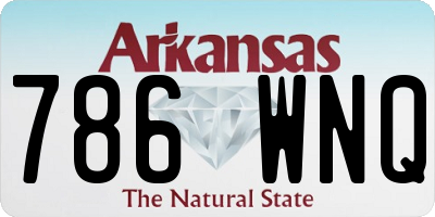 AR license plate 786WNQ