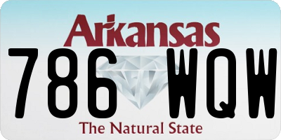 AR license plate 786WQW