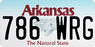 AR license plate 786WRG