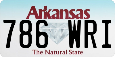 AR license plate 786WRI