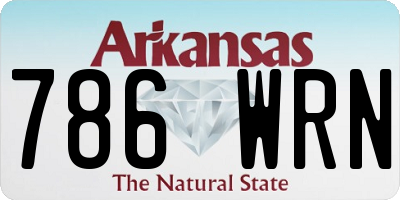 AR license plate 786WRN