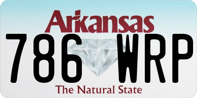 AR license plate 786WRP