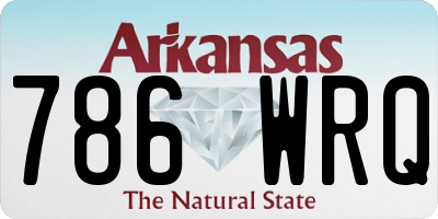 AR license plate 786WRQ