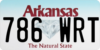 AR license plate 786WRT