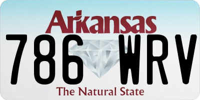 AR license plate 786WRV