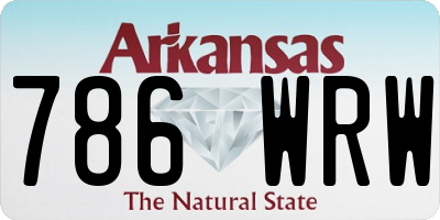 AR license plate 786WRW
