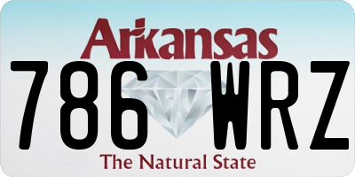 AR license plate 786WRZ