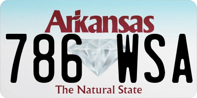 AR license plate 786WSA
