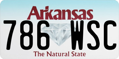 AR license plate 786WSC
