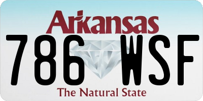 AR license plate 786WSF