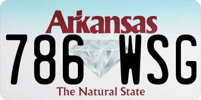 AR license plate 786WSG