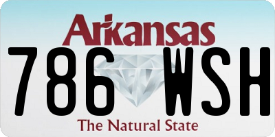 AR license plate 786WSH