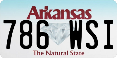 AR license plate 786WSI