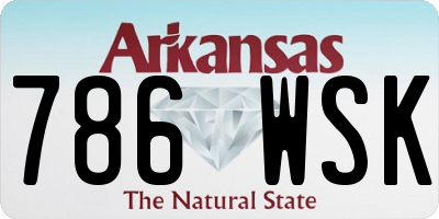 AR license plate 786WSK