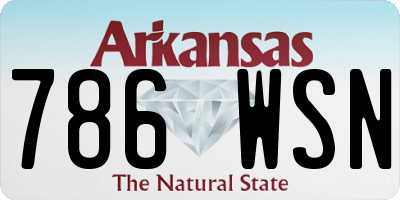 AR license plate 786WSN