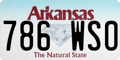 AR license plate 786WSO