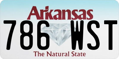 AR license plate 786WST