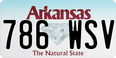 AR license plate 786WSV